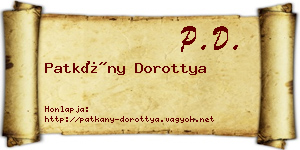 Patkány Dorottya névjegykártya