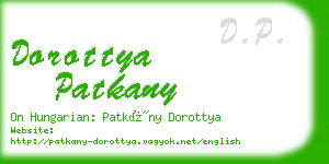 dorottya patkany business card